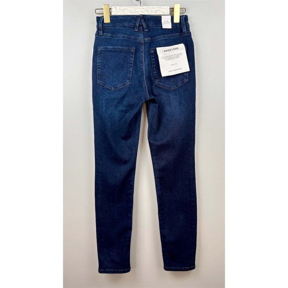 Good American Always Fit Good Legs Skinny Jeans Medium Dark Wash High Rise - Picture 7 of 14